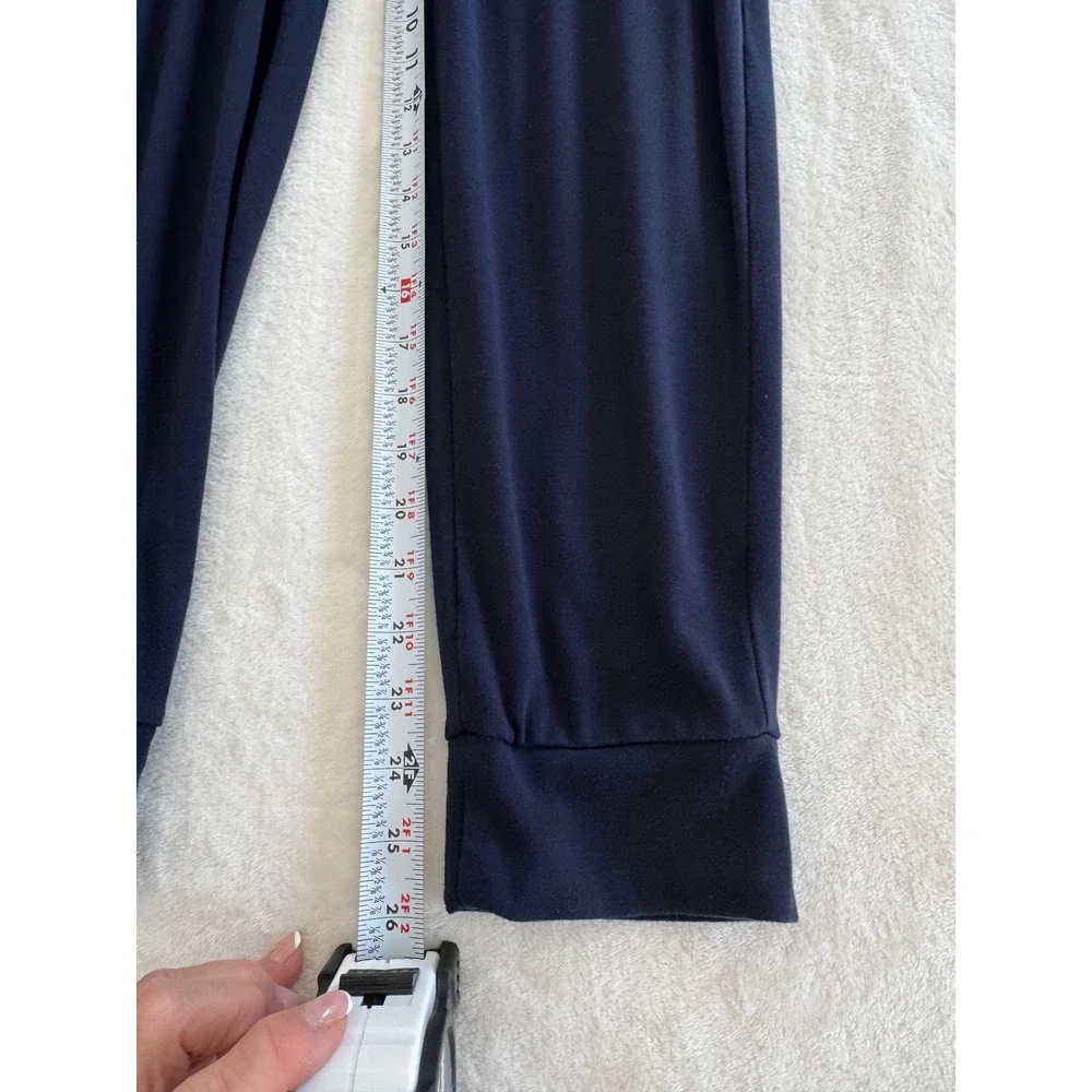 Cozy Earth Women's L Navy Bamboo Joggers Ultra Soft Luxury Lounge Travel Pants - Picture 6 of 6